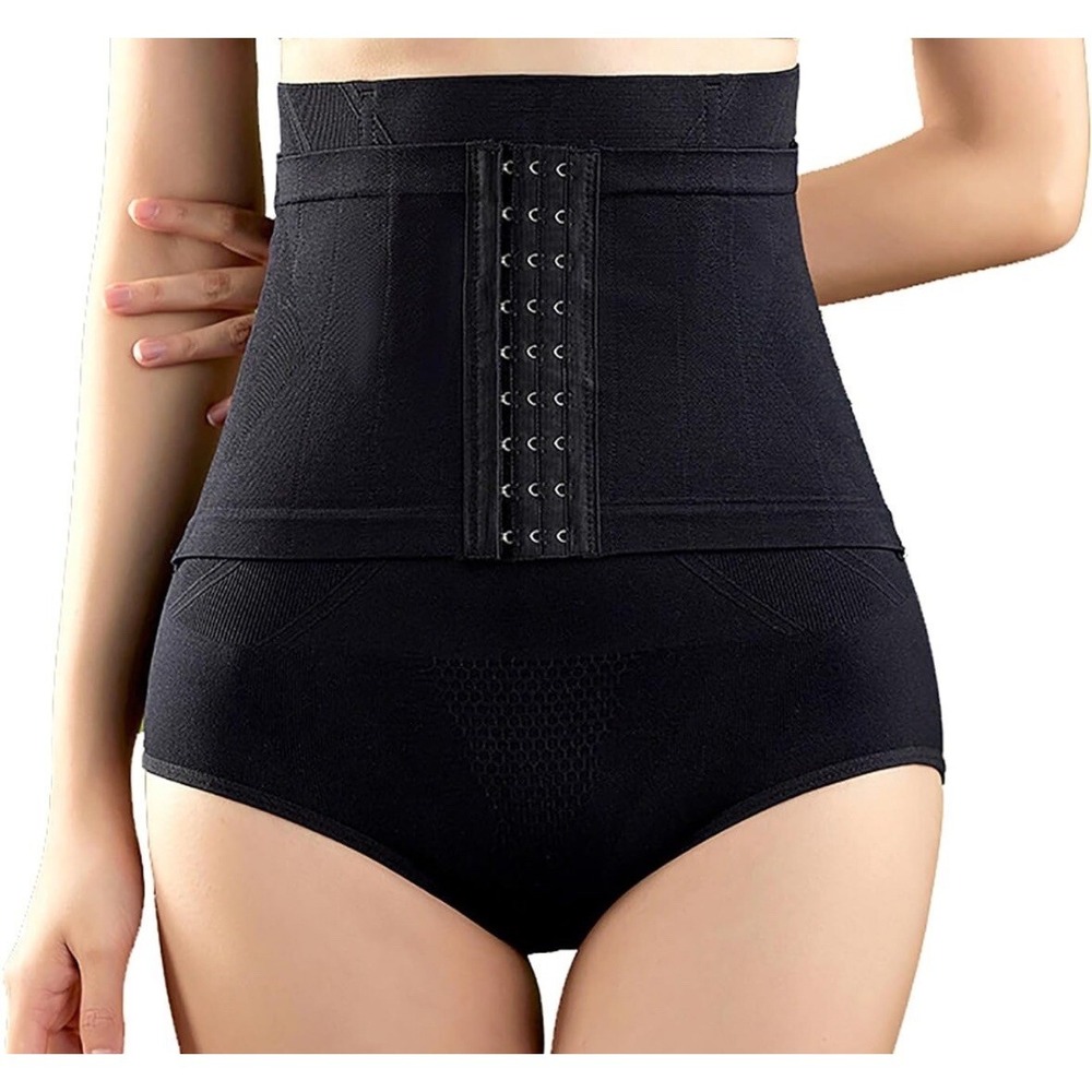 Shapewear‎ Bodysuit High Waisted Belly Tightening Shortss Breasted Shaping Sz XL